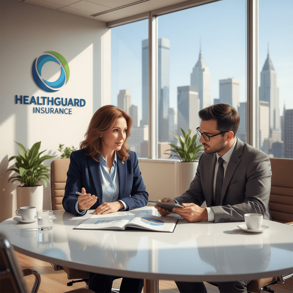 Insurance specialist discussing coverage options with client
